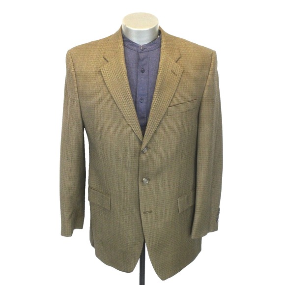 Ralph Lauren Other - vtg mens brown Ralph‎ Lauren houndstooth blazer jacket sport suit coat wool 42 L